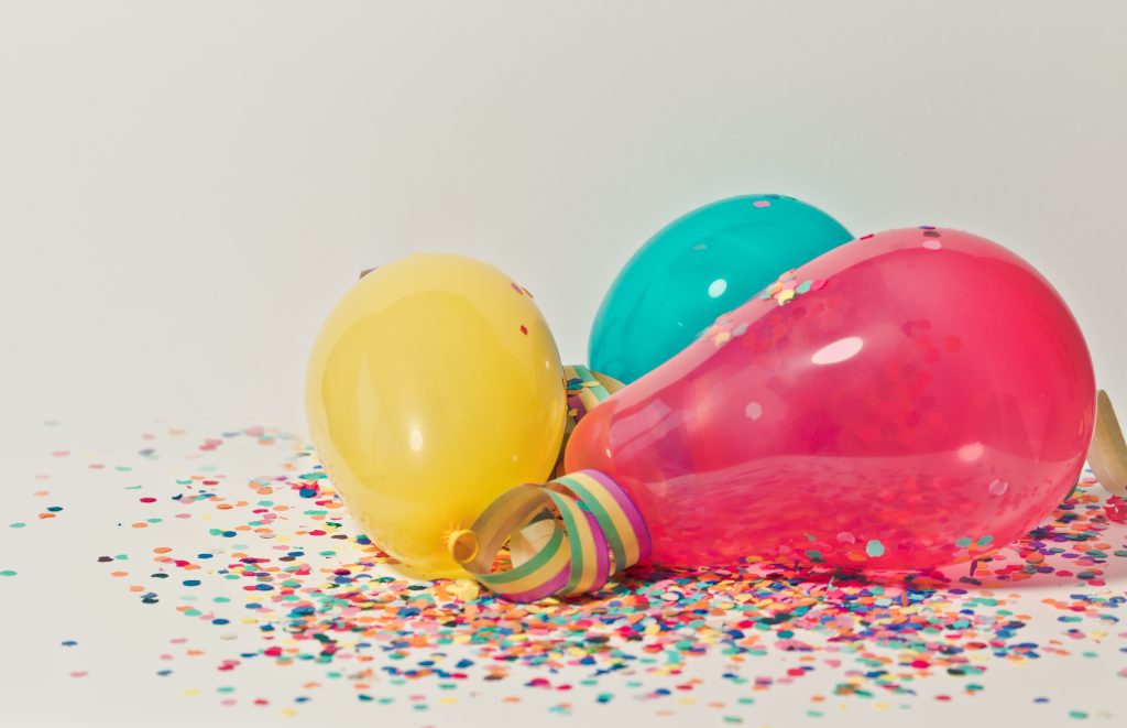 globos de una fiesta de cumpleaños